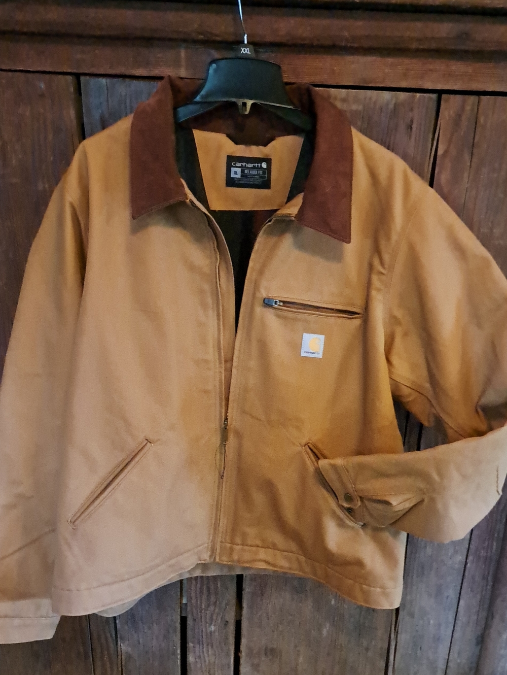 Carhartt NWOT XL Tan Detroit Jacket With Blanket Lining